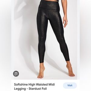 Beyond Yoga Soft-shine Black High Waisted Midi Legging